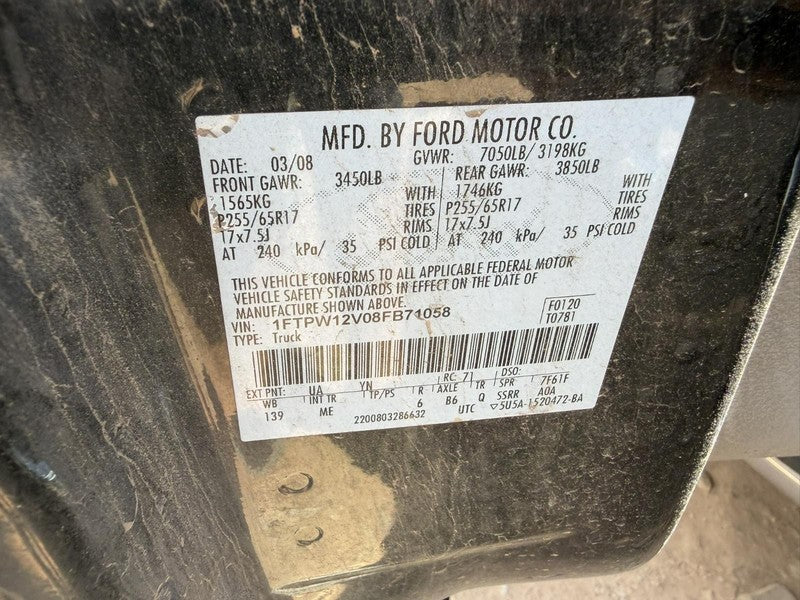 Used Front Right Seat Front fits: 2008 Ford F150 PICKUP bench 40/20/40