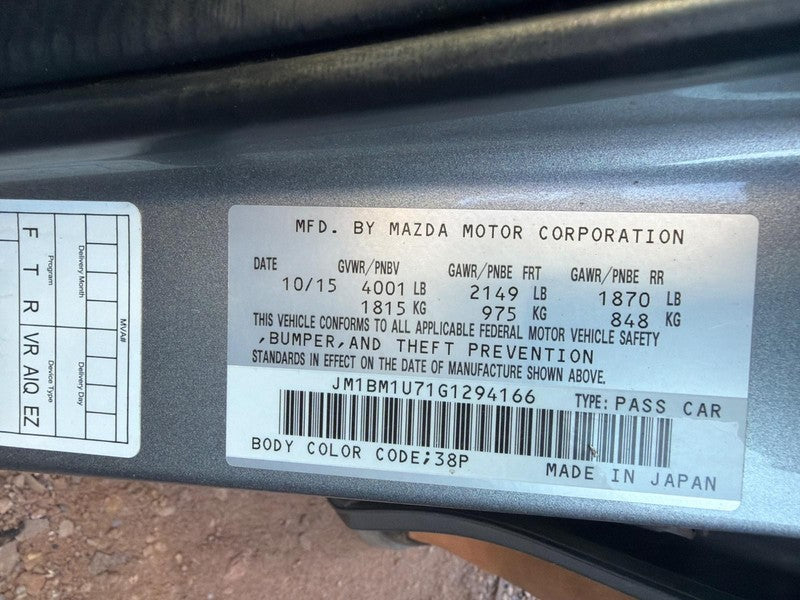 Used Front Left Seat Front fits: 2016 Mazda 3 air bag cloth Front Left