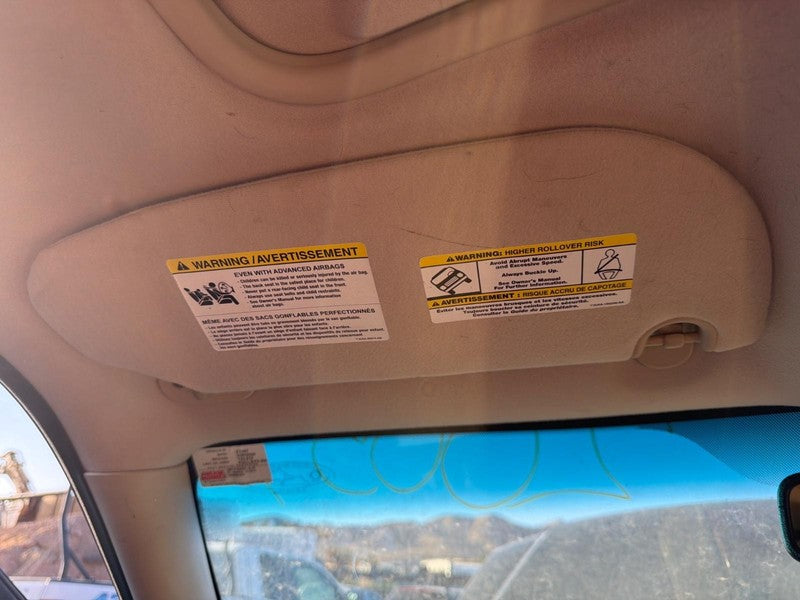 Used Left Sun Visor fits: 2008 Ford Explorer w/o sunroof w/illuminatio