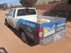 Used Rear Back Glass fits: 1999 Nissan Frontier w/sliding window priva