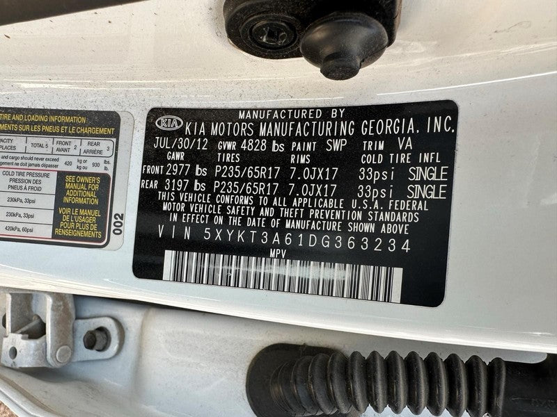 Used Automatic Transmission Assembly fits: 2013 Kia Sorento AT 2.4L FW