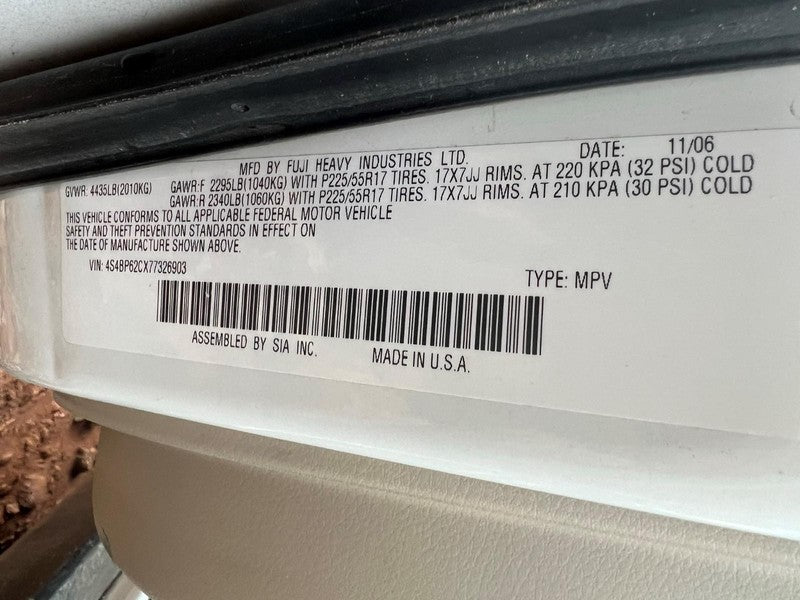 Used Right Headlight Assembly fits: 2007 Subaru Legacy Right Grade A