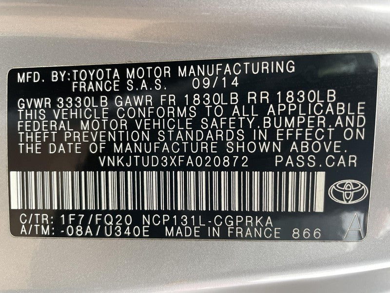Used A/C Compressor fits: 2015 Toyota Yaris Hatchback Grade C