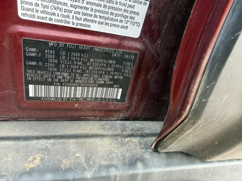 Used Automatic Transmission Assembly fits: 2011 Subaru Legacy AT 2.5L 