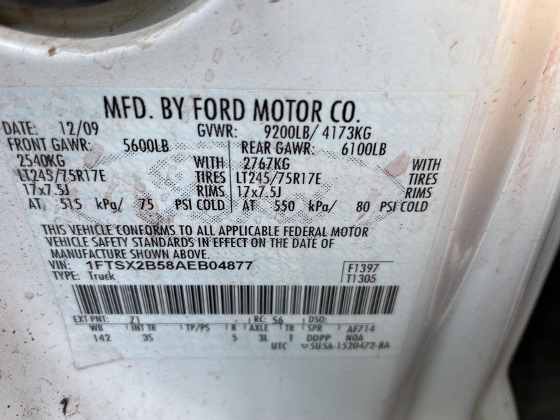Used Right Door Mirror fits: 2010 Ford F250SD PICKUP Power dual arms h