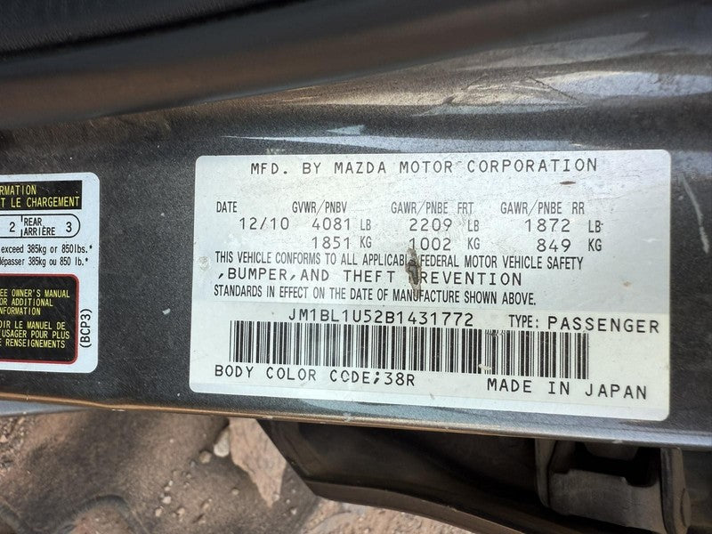 Used Air Cleaner Assembly fits: 2011 Mazda 3 2.5L standard emissions G
