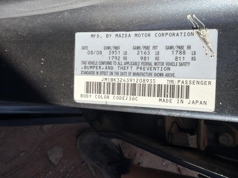 Used Alternator fits: 2009 Mazda 3 w/o turbo Grade A