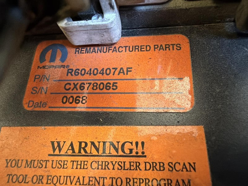 2000 DODGE DURANGO ECM MOPAR REMAN ID#: R6040407AF, OEM PART #: 560404