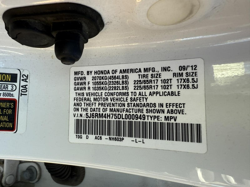 Used Automatic Transmission Assembly fits: 2013 Honda Cr-v AT 2.4L AWD