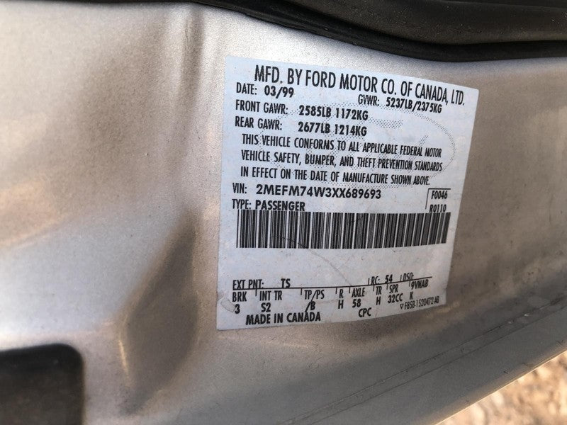 Used Alternator fits: 1999 Mercury Grand marquis exc. Limousine packag