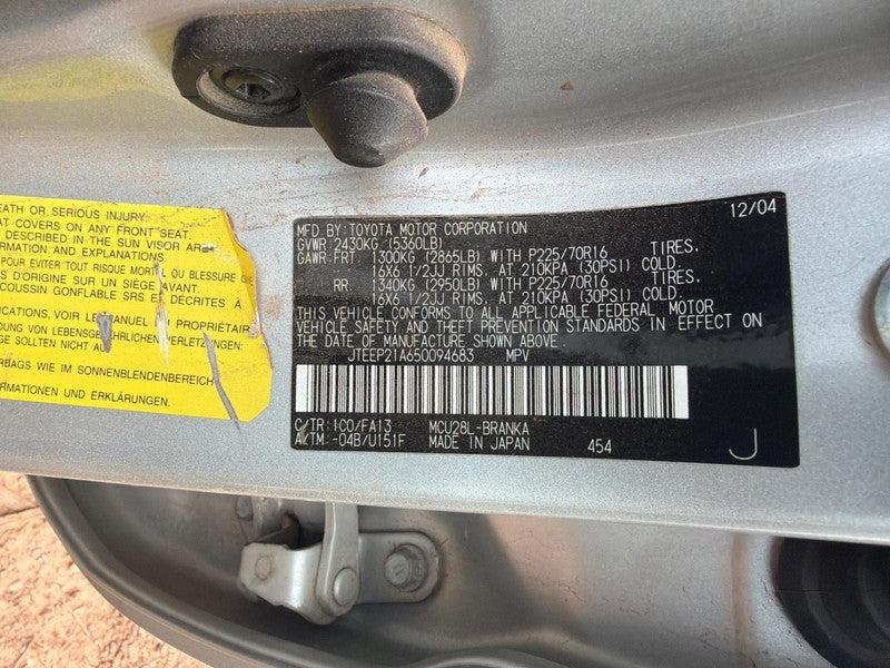 Used Alternator fits: 2005 Toyota Highlander 130 amp Grade C