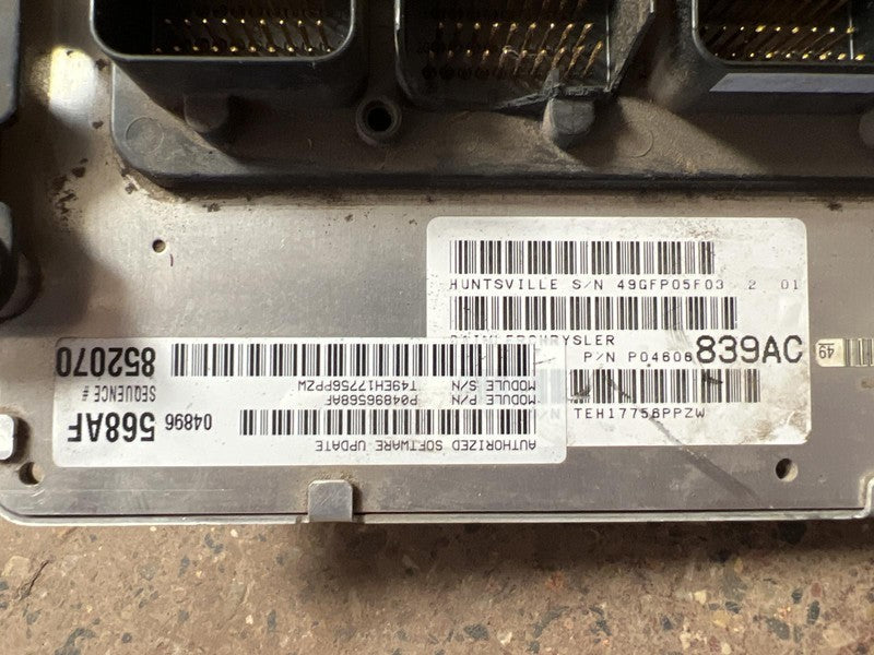 2006 CHRYSLER 300 ECM UPDATED ID#: P04896568AF, ORIGINAL ID#: P0460683
