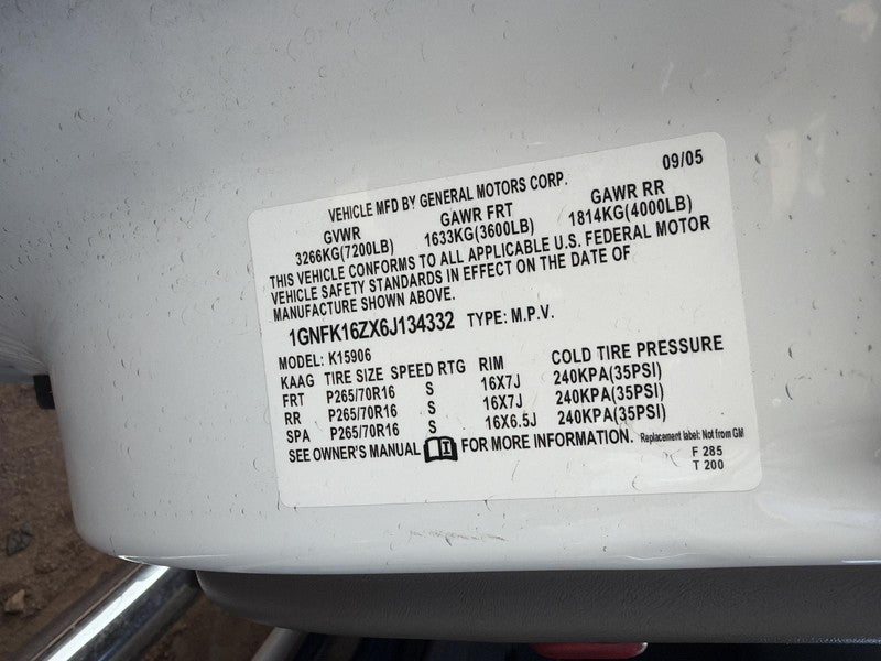 Used Front Right Seat Front fits: 2006 Chevrolet Suburban 1500 bucket-