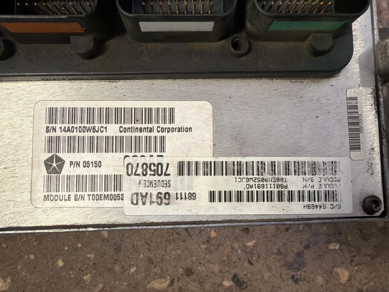 2012 JEEP GRAND CHEROKEE ECM UPDATED ID#: 68111691AD