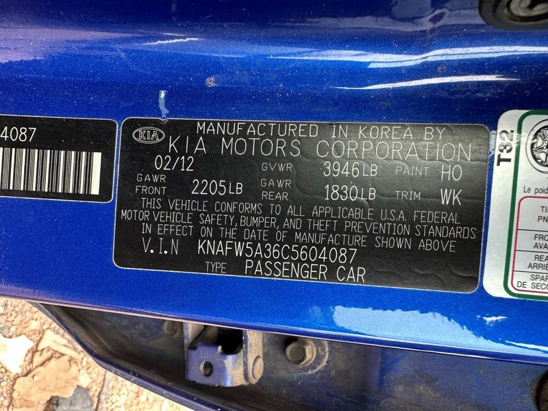 Used Automatic Transmission Assembly fits: 2012 Kia Forte AT 2.4L SX H