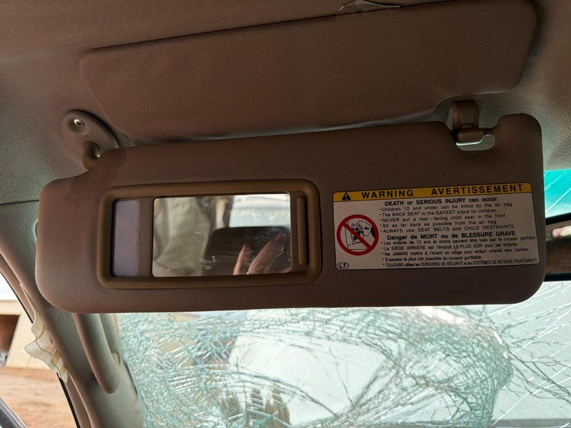 Used Left Sun Visor fits: 2004 Toyota 4 runner primary w/illumination 