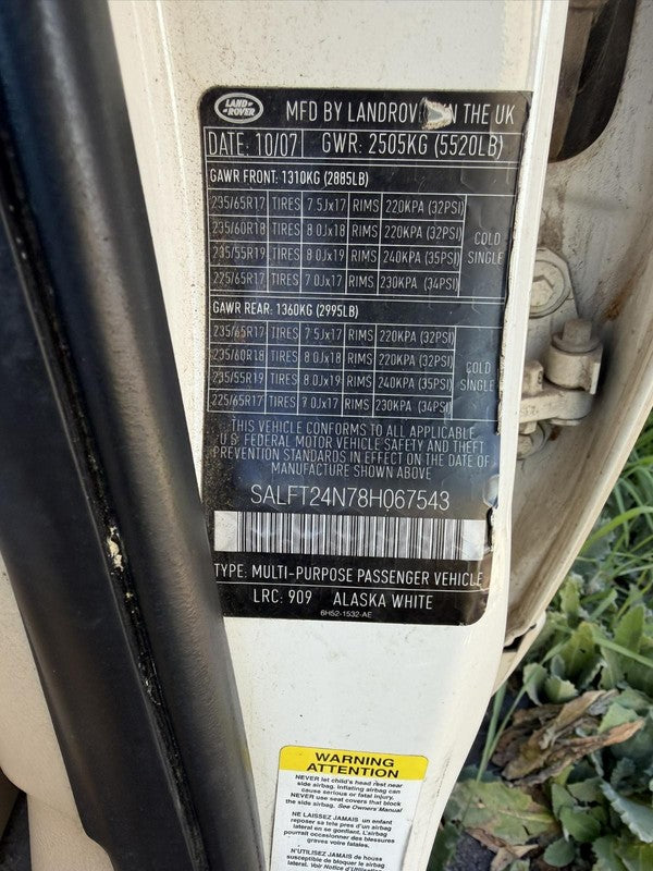 Used Rear Left Door Interior Trim Panel fits: 2008 Land rover Lr2 Trim