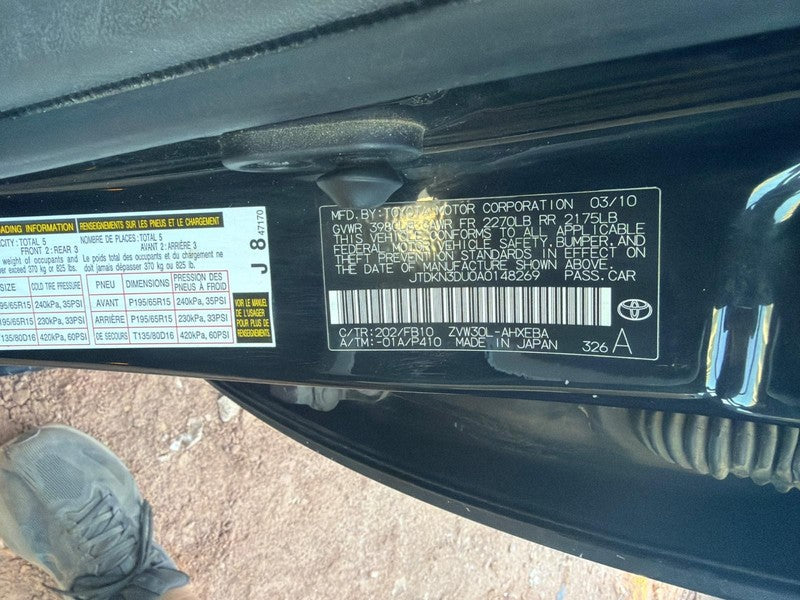 Used Front Right Seat Front fits: 2010 Toyota Prius bucket air bag man