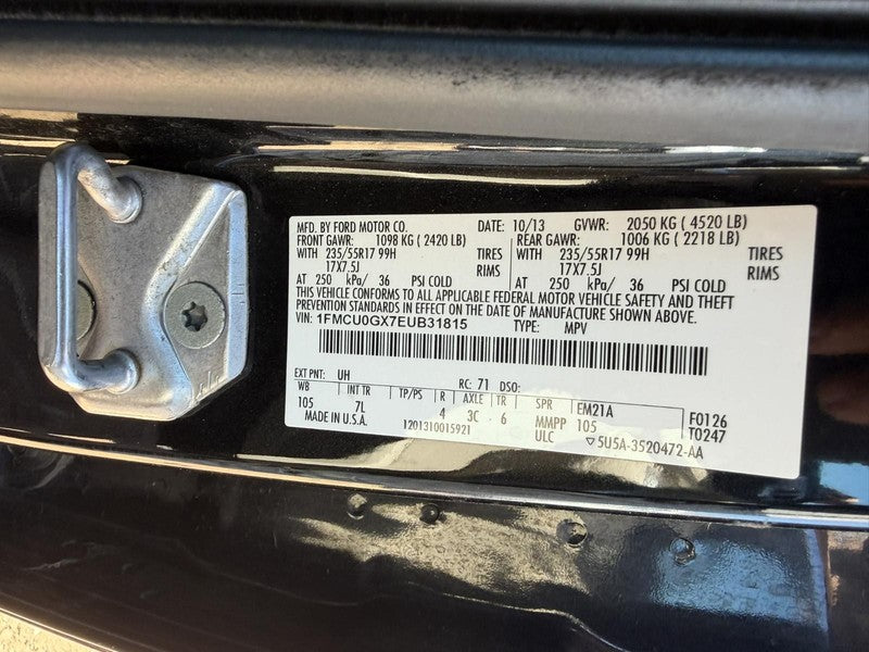 Used Engine Complete Assembly fits: 2014 Ford Escape 1.6L VIN X 8th di