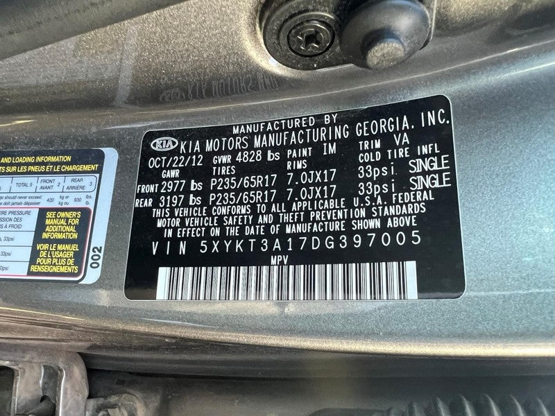 Used Radiator Core Support fits: 2013 Kia Sorento assembly Grade A