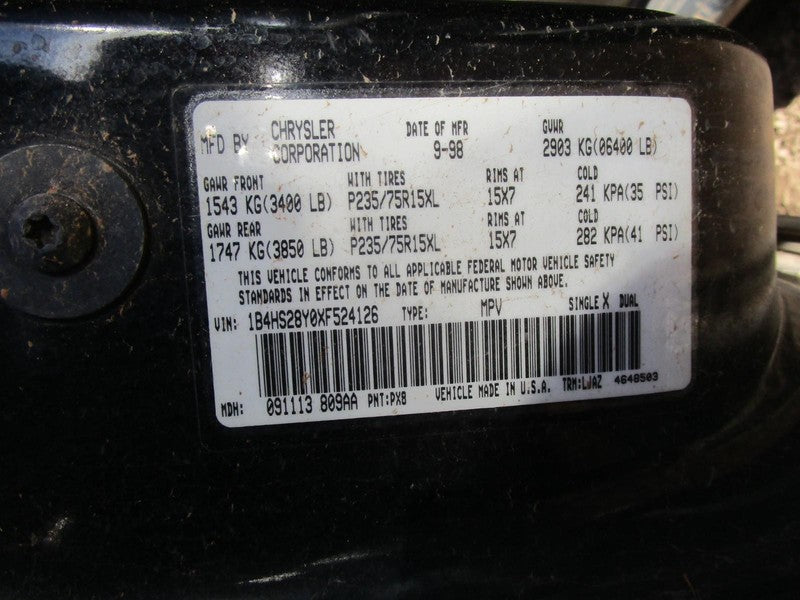 Used A/C Compressor fits: 1999 Dodge Durango  Grade A