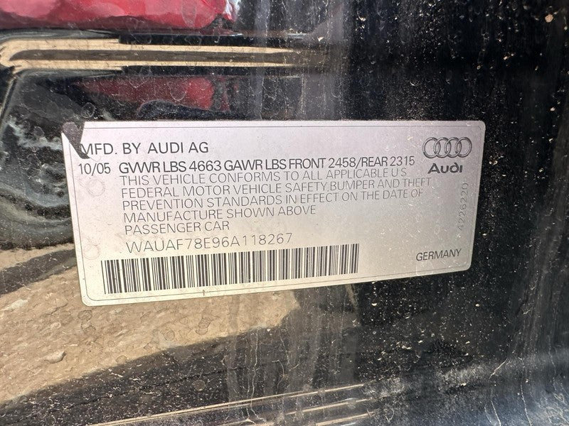 Used Automatic Transmission Assembly fits: 2006 Audi A4 AT 6 speed 2.0