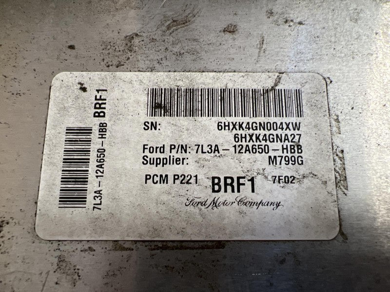 2007 FORD F150 PICKUP ECM ID#: 7L3A-12A650-HBB