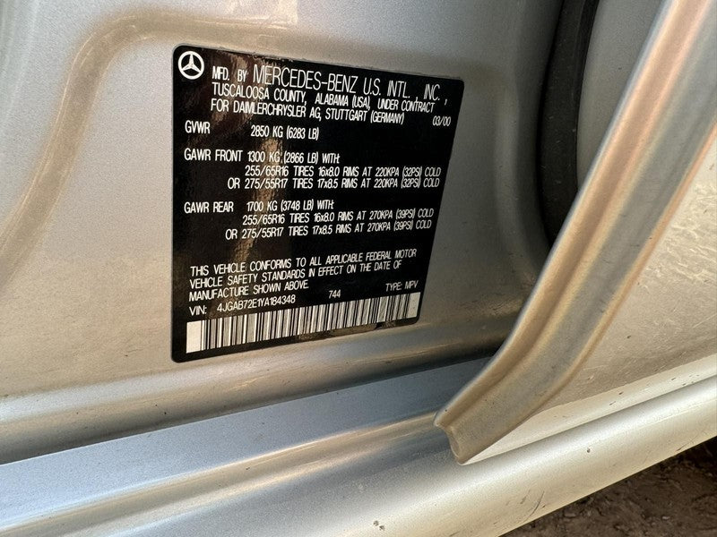 Used Engine Complete Assembly fits: 2000 Mercedes-benz Mercedes ml-cla