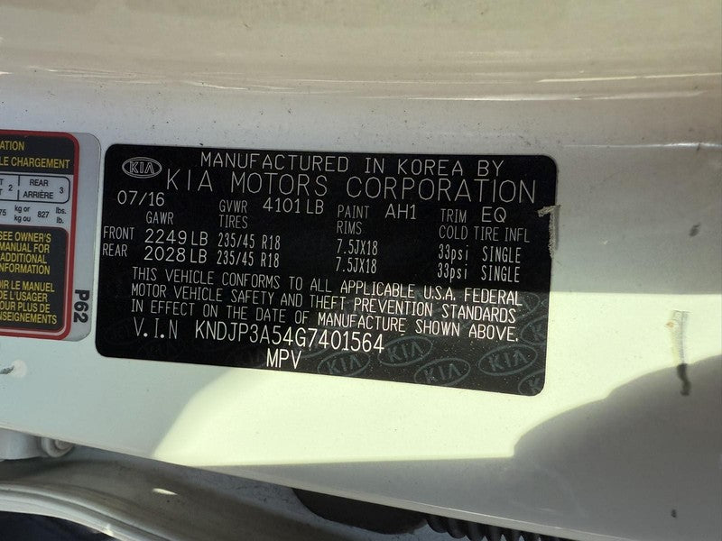 Used Air Cleaner Assembly fits: 2016 Kia Soul  Grade A