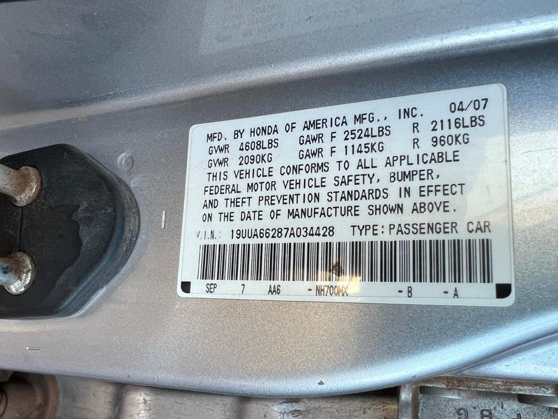 Used Right Headlight Assembly fits: 2007 Acura Tl 3.2L Right Grade A