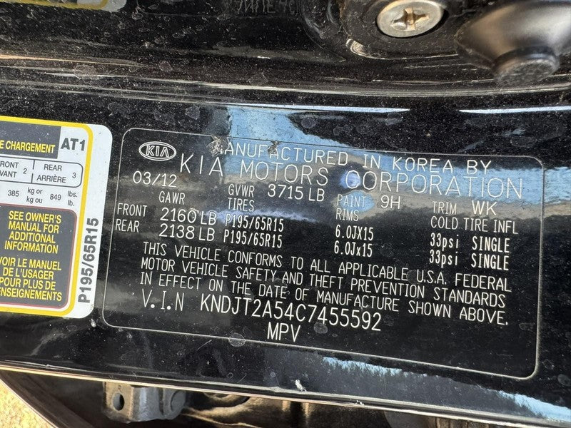 Used Automatic Transmission Assembly fits: 2012 Kia Soul AT 1.6L w/o a