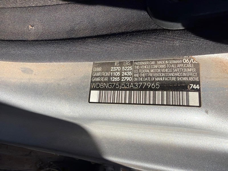 Used Front Right Seat Front fits: 2003 Mercedes-benz Mercedes s-class 