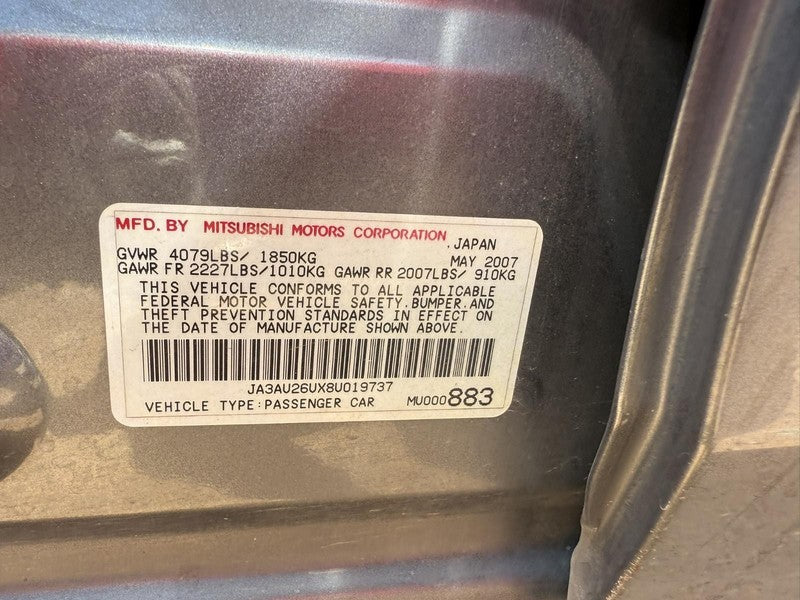 Used Air Cleaner Assembly fits: 2008 Mitsubishi Lancer  Grade A