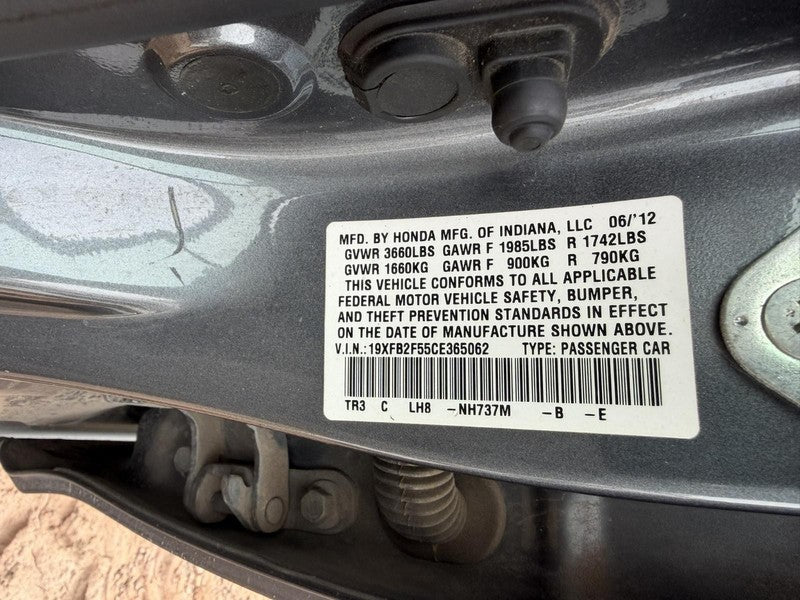 Used Alternator fits: 2012 Honda Civic 2.0 Grade C