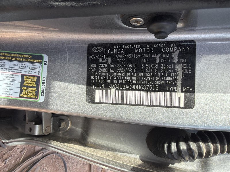Used Front Right Seat Front fits: 2013 Hyundai Tucson bucket air bag h