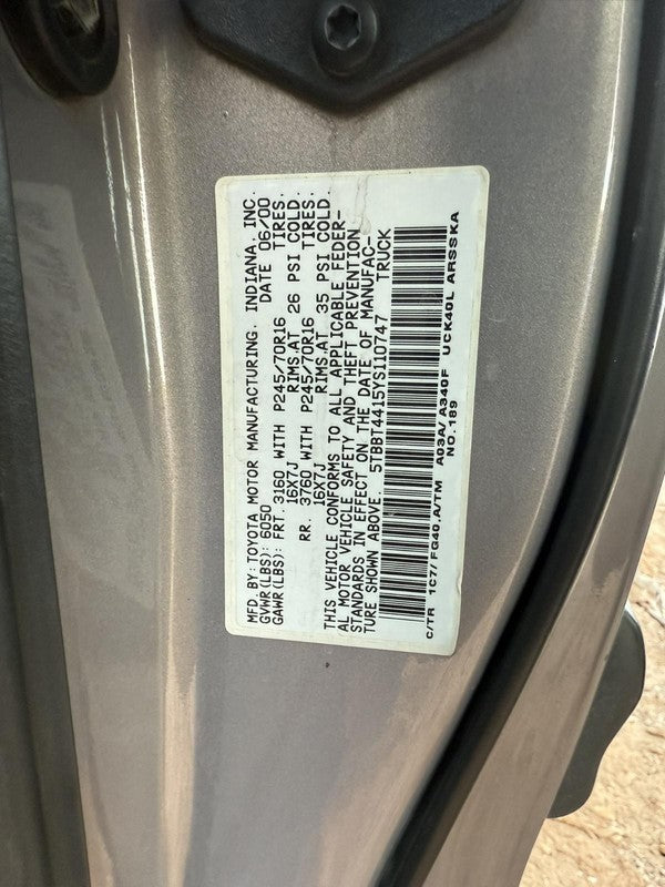 Used Automatic Transmission Assembly fits: 2000 Toyota Tundra AT 4x4 8