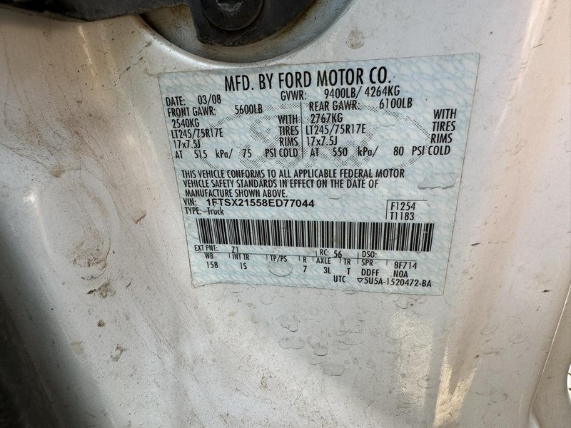 Used Automatic Transmission Assembly fits: 2008 Ford F250SD PICKUP AT 