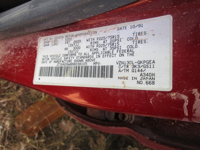 Used A/C Compressor fits: 1992 Toyota 4 runner 6 cylinder Grade C