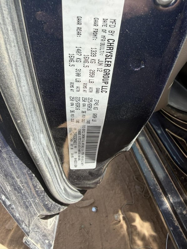 Used Engine Complete Assembly fits: 2012 Dodge Caravan 3.6L 6 cylinder