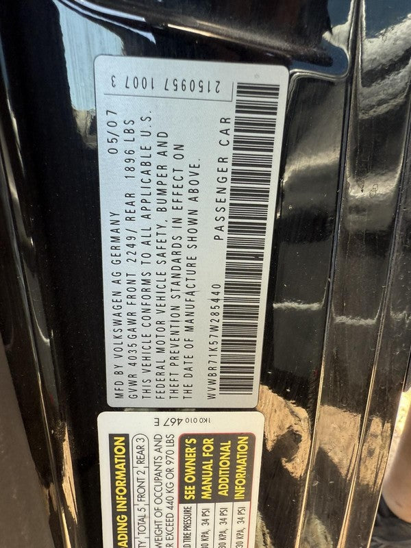 Used Air Cleaner Assembly fits: 2007 Volkswagen Rabbit 2.5 Grade A