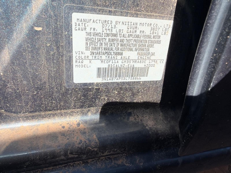 Used Front Left Seat Front fits: 2013 Nissan Sentra bucket air bag man