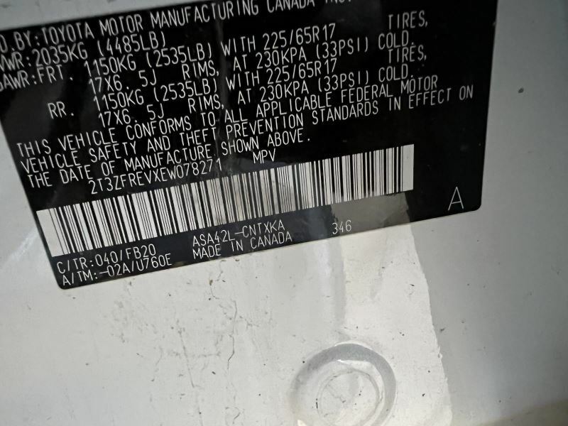 Alternator VIN F 5th Digit 100 Amp FWD Fits 13-18 RAV4 464383