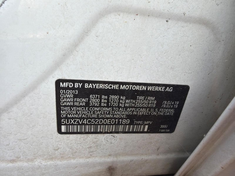 Used Alternator fits: 2013 Bmw X5 3.0L turbo 215 amp from 3/12 Grade A