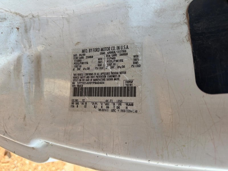 Used Air Cleaner Assembly fits: 2000 Ford Ranger 3.0 Grade A