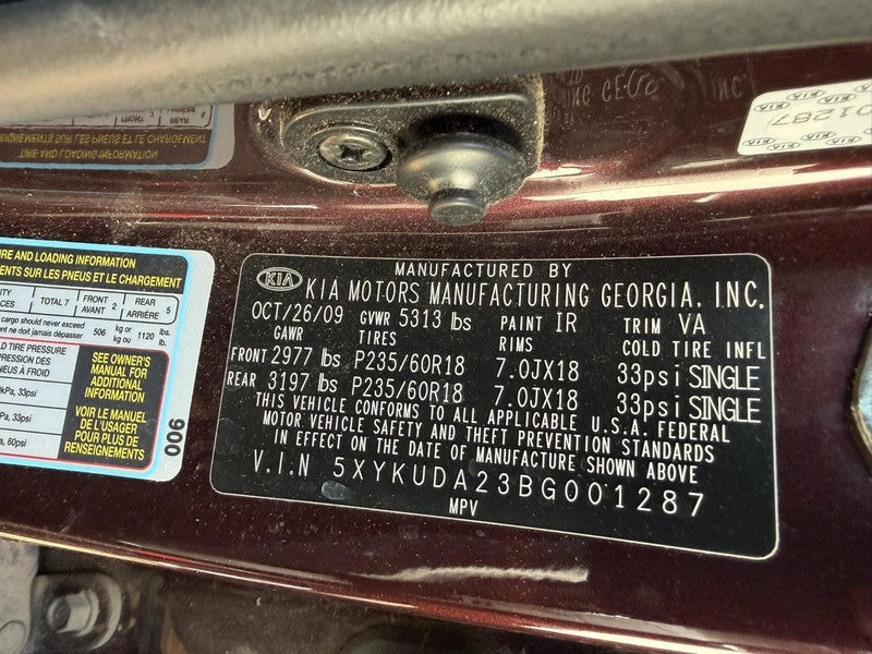 Used Air Cleaner Assembly fits: 2011 Kia Sorento 3.5 Grade A