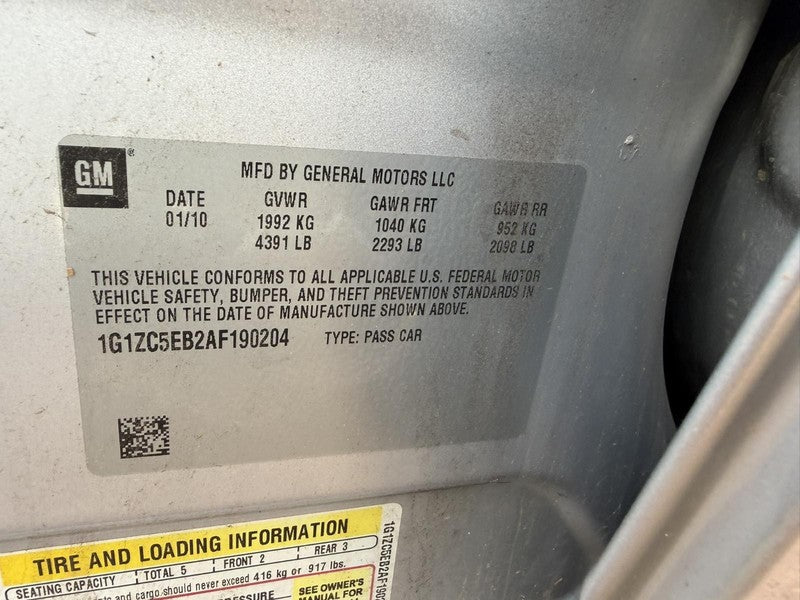 Used Alternator fits: 2010 Chevrolet Malibu 2.2 Grade C