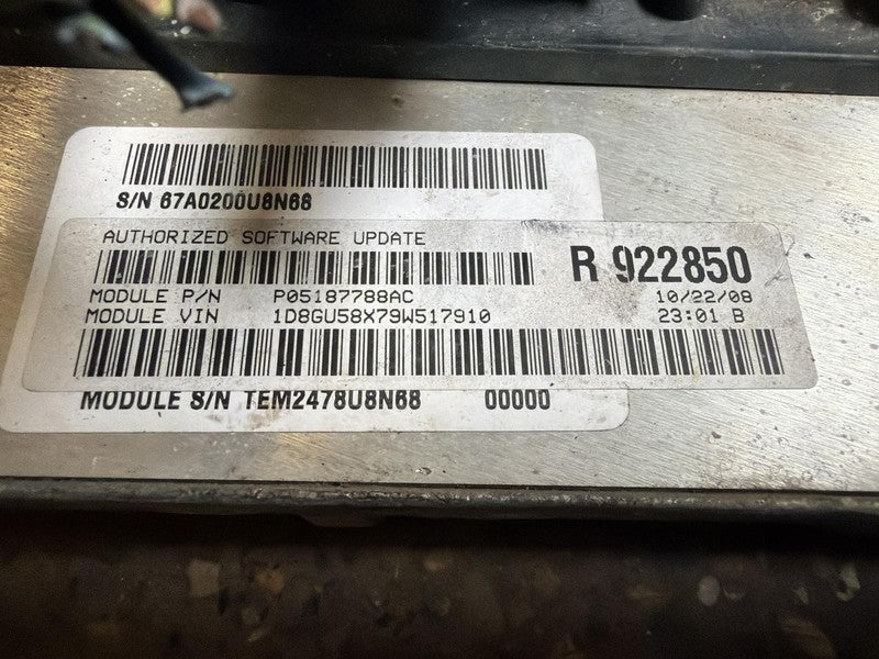 2009 DODGE NITRO ECM ID#: P05187788AC