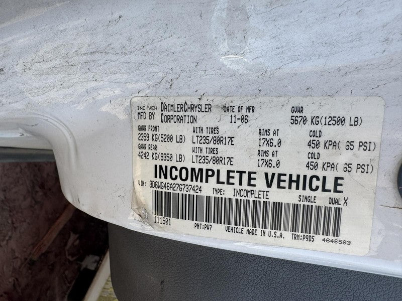 2007 - 2008 Dodge 3500 Pickup Engine Assembly 6.7L Chassis Cab