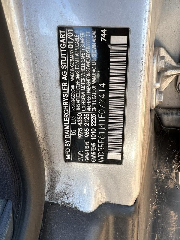 Used Engine Complete Assembly fits: 2001 Mercedes-benz Mercedes c-clas