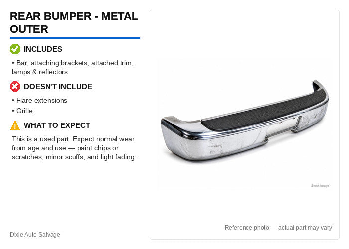 Used Rear Bumper Assembly Rear fits: 2017 Ram Promaster 1500 van Cargo